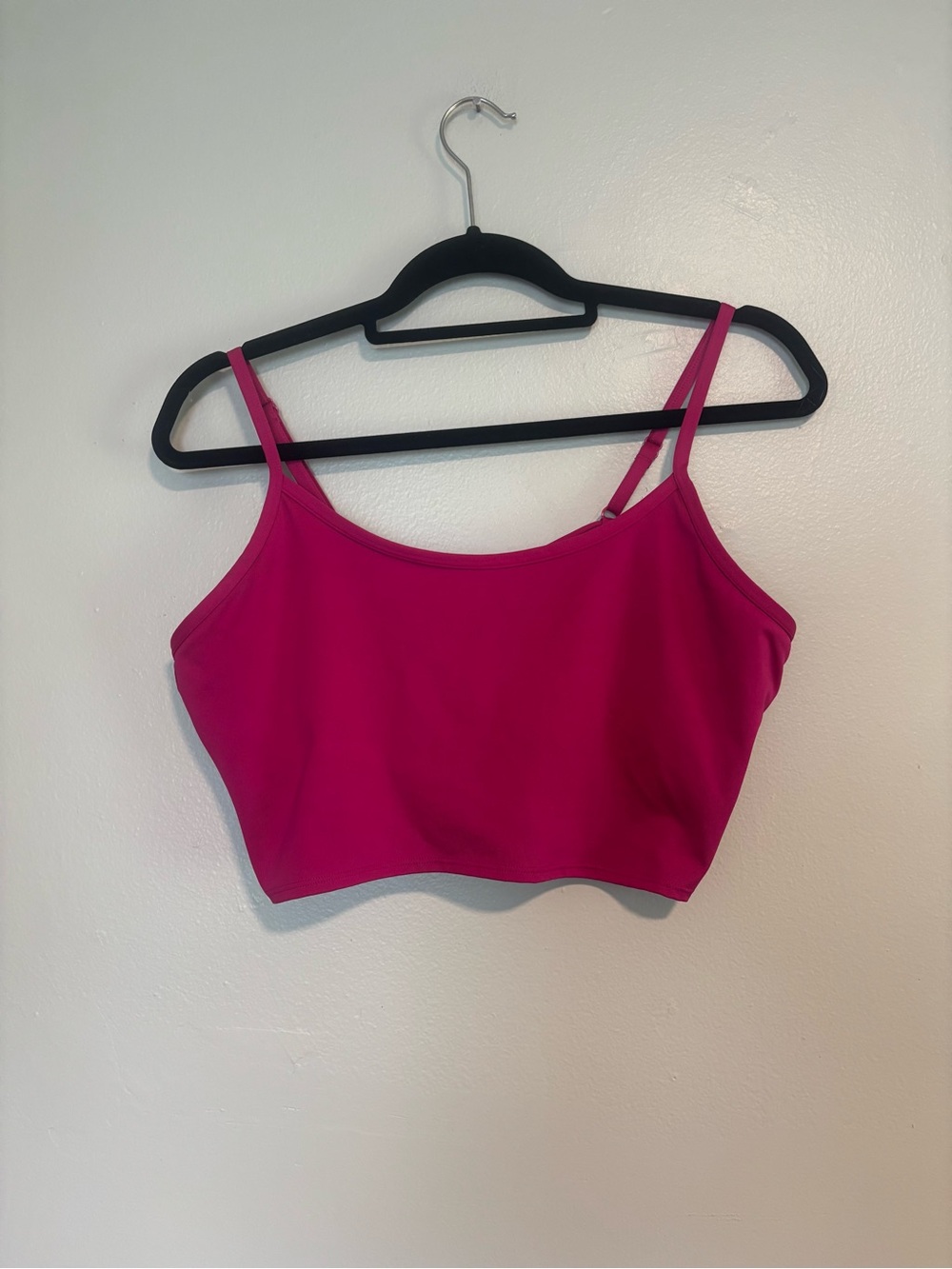 PINK Victoria's Secret Hot Pink Strappy Active Crop Top